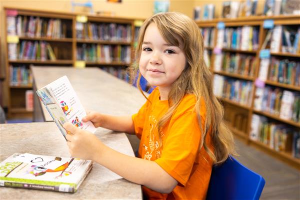 Students in the Library.